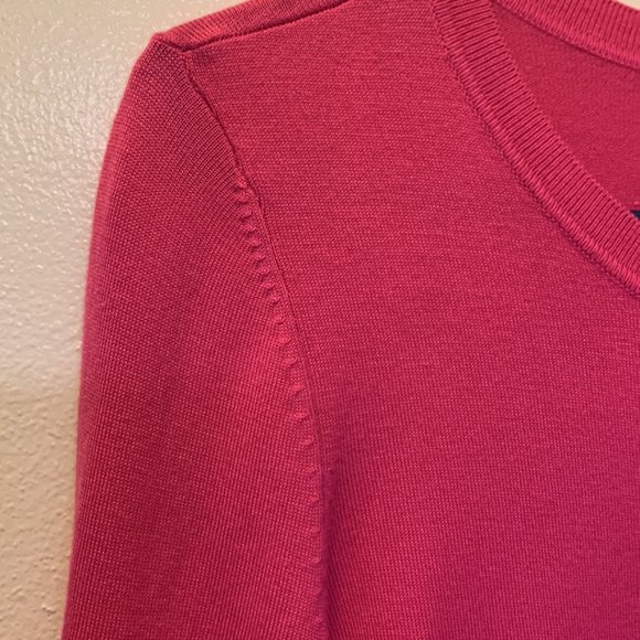 Halogen Barbie Hot Pink Long Sleeve Button Down Soft Sweater Cardigan Size S - Picture 12 of 13